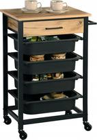 Serviravimo vežimėlis Kesper Kitchen Trolley, 47 cm x 85 cm, 37 cm, Juoda sp./Rusva sp.