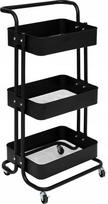 Serviravimo vežimėlis 5five Black Edition 3-Level, 45 cm x 86 cm, 36.5 cm, Juoda sp.