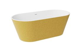 Vonia, laisvai pastatoma Besco Deeva Glam, 170 cm x 80 cm x 58 cm, ovalas, aukso sp./balta sp.