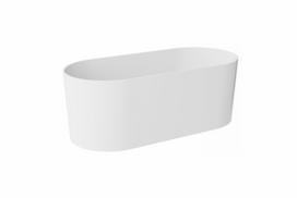 Vonia, laisvai pastatoma Besco Lova Matt, 160 cm x 74 cm x 57.5 cm, ovalas, balta sp.