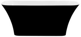 Vonia, laisvai pastatoma Besco Assos Black&White Matt, 160 cm x 70 cm x 64.5 cm, stačiakampis, balta sp./juoda sp.