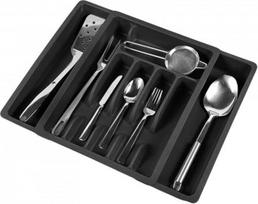 Stalčiaus organizavimo įdėklas Brunbeste, 37.5 cm x 28.5 cm x 6.5 cm, plastikas, juoda sp.