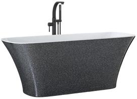 Vonia, laisvai pastatoma Besco Assos S-Line Glam, 160 cm x 70 cm x 59 cm, stačiakampis, balta sp./grafito sp.