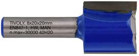 Cilindrinė medžio freza Tivoly XT60642067842, apvalinimo, 50 mm x 20 mm