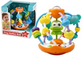 Interaktyvus žaislas kamuolys Lean Toys Frog Rattles, 18 cm, įvairių spalvų