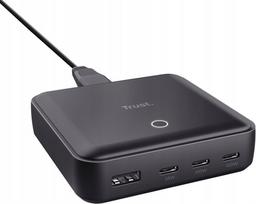 Telefono įkroviklis Trust Maxo, USB Type A/3 x USB-C, 10.5 cm, juoda sp., 100 W