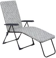 Lauko gultas Patio Barletta Black Edition H039-06PB, balta sp./juoda sp./pilka sp., 144 cm x 58 cm x 59 - 102 cm