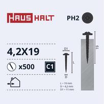 Savisriegis Haushalt DIN 14566, 4.2 mm x 19 mm, 500 vnt.