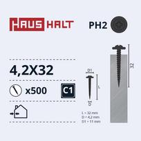 Savisriegis Haushalt DIN 14566, 4.2 mm x 32 mm, 500 vnt.