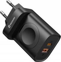 Kelioninis įkroviklis Swissten, USB Type C/USB Type A, juoda sp., 22.5 W