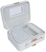 Papuošalų dėžutė Sezane Travel, 23.5 cm, balta sp.
