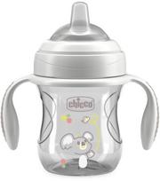 Puodelis su snapeliu Chicco Mix & Match Transition, 200 ml, 4 mėn., plastikas/silikonas, pilka sp.