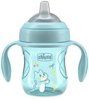 Puodelis su snapeliu Chicco Mix & Match Transition, 200 ml, 4 mėn., plastikas/silikonas, mėlyna sp.