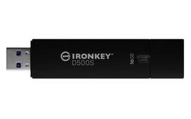 USB atmintinė Kingston IronKey D500S, juoda sp., 16GB