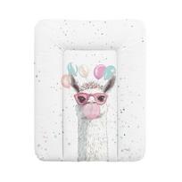 Vystymo lenta Ceba Baby Basic Crazy Llama, 70 cm x 50 cm, balta sp./rožinė sp.