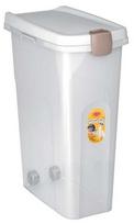 Dėžė gyvūnų ėdalui laikyti Stefanplast, 40 l, 45 x 27 x 61 cm, skaidri sp./balta sp.