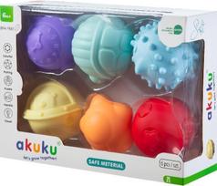 Sensorinis kamuoliukas, rinkinys Akuku A0640, įvairių spalvų, 6 vnt.