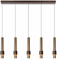 Šviestuvas lubų Lucide Margary 24402/30/96, LED, 2700 °K, 5 x 4.2 W, ruda sp.