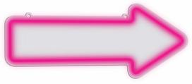 Dekoracija „Rodyklė“ Manta Style Neon Lights su LED apšvietimu, 16.8 cm, rožinė sp.