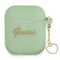 Ausinių dėklas Guess GUA2LSCHSN Apple AirPods 1/2, žalia sp.