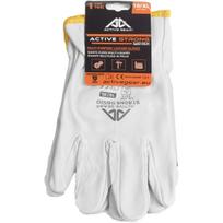 Darbo pirštinės atsparios įpjovimui Active Gear Strong S6510, suaugusiems, balta sp., 9/L