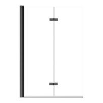 Vonios sienelė Besco Lumix, 100 cm x 145 cm, skaidri sp./juoda sp./skaidrus