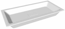 Vonios praustuvas SPN Bosa, akmens masė, 71 cm x 35 cm x 9 cm, balta sp.