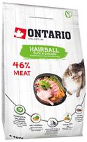 Sausas kačių maistas Ontario Hairball, antiena, 0.4 kg