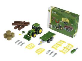 Žaislinis traktorius Klein John Deere, 1:24, ruda sp./geltona sp./žalia sp.