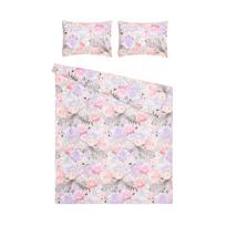 Patalynės užvalkalų komplektas Domoletti Percale Blush Spring, rožinė sp., 50 x 70 cm, 200 x 220 cm, 3 d.