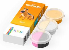Rinkinys molinių figūrėlių gamybai Hey Clay Herding Dog, įvairių spalvų