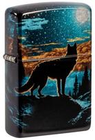 Žiebtuvėlis Zippo Moonlight Wolf Design 46252, mėlyna sp./ruda sp./juoda sp.