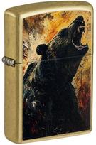Žiebtuvėlis Zippo Grizzly Roar Design 46695, aukso sp./juoda sp.