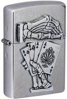 Žiebtuvėlis Zippo Dead Mans Hand Emblem Design 49536, sidabro sp.