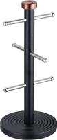 Puodukų kabykla Klausberg KB-7716, 15 cm x 15 cm x 35.5 cm, metalas, juoda sp.