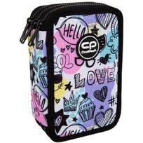 Penalas, su priedais CoolPack Jumper 3 Mood, 19.5 cm x 12.5 cm, balta sp./geltona sp./rožinė sp.