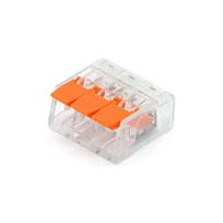 Laidų jungė Okko PCT-413, 3 x 0.02-4 mm², 32 A, oranžinė sp., 25 vnt.