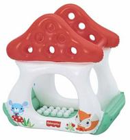 Baseinas su kamuoliukais Fisher Price Mushroom 93570, 107 cm x 91 cm, balta sp./raudona sp.