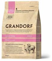 Sausas kačių maistas Grandorf Single Grain Kitten Lamb & Turkey, ėriena, 8 kg