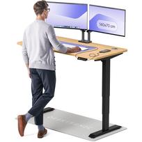 Rašomasis stalas reguliuojamo aukščio Desktronic HomePro, 140 cm x 70 cm, 61 - 128 cm, ąžuolo sp./juoda sp.