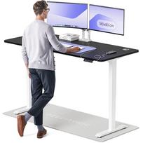 Rašomasis stalas reguliuojamo aukščio Desktronic HomePro, 180 cm x 80 cm, 61 - 125.5 cm, balta sp./juoda sp.