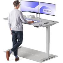 Rašomasis stalas reguliuojamo aukščio Desktronic HomePro, 160 cm x 80 cm, 61 - 125.5 cm, pilka sp.