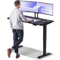 Rašomasis stalas reguliuojamo aukščio Desktronic HomePro, 140 cm x 70 cm, 61 - 125.5 cm, juoda sp.