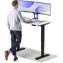 Rašomasis stalas reguliuojamo aukščio Desktronic HomePro, 120 cm x 60 cm, 61 - 125.5 cm, balta sp./juoda sp.