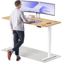 Rašomasis stalas reguliuojamo aukščio Desktronic HomePro, 180 cm x 80 cm, 61 - 125.5 cm, ąžuolo sp./balta sp.