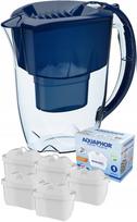 Vandens filtravimo indas, su kasetėmis Aquaphor Amethyst Maxfor+, 2.8 l, skaidri sp./mėlyna sp., 5 vnt.