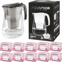 Vandens filtravimo indas, su kasetėmis Aquaphor Onyx, 4.2 l, skaidri sp./juoda sp.