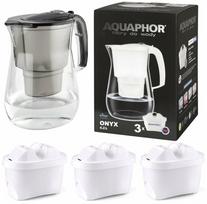 Vandens filtravimo indas, su kasetėmis Aquaphor Onyx, 4.2 l, skaidri sp./juoda sp.
