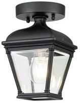 Lubinis lauko šviestuvas Elstead Lighting Bayview, 60W, E27, IP44, juoda sp., 14.2 cm x 22.4 cm