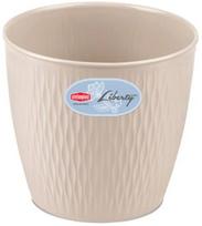 Gėlių vazonas Stefanplast Liberty, plastikinis, Ø 30 cm, balta sp.